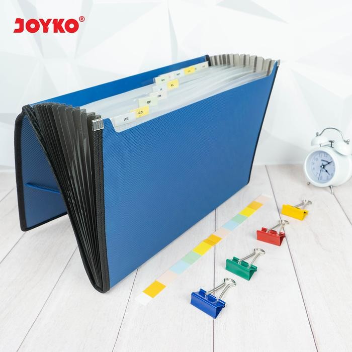 

Joyko Expanding File Folio F4 13 Pockets Filing Folder Black Blue Grey / Map Harmonika Dokumen Arsip