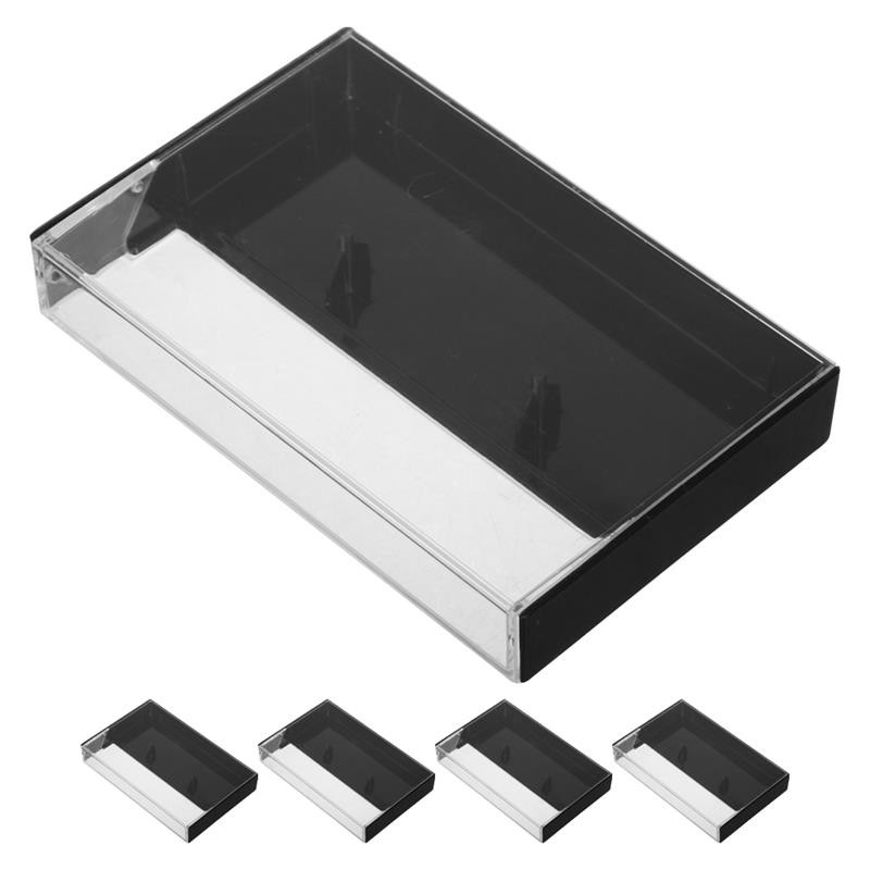 5Pcs Tape Storage Box Transparency Cassette Tape Storage Box Plastic Audio Cassette Holder Recording