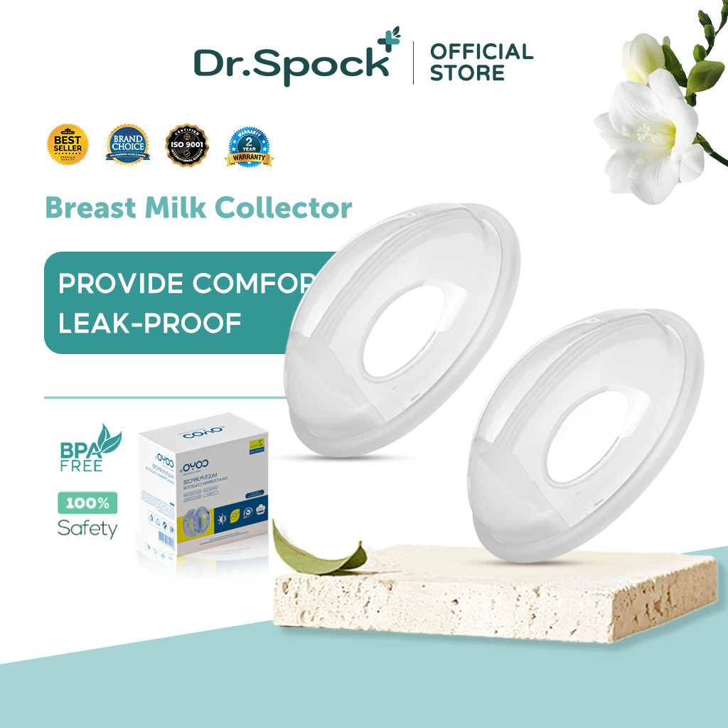 Dr.Spock 2Pcs/Set Penampung ASI Silicone Wadah Penampung Asi Silikon BPA Free AOP01