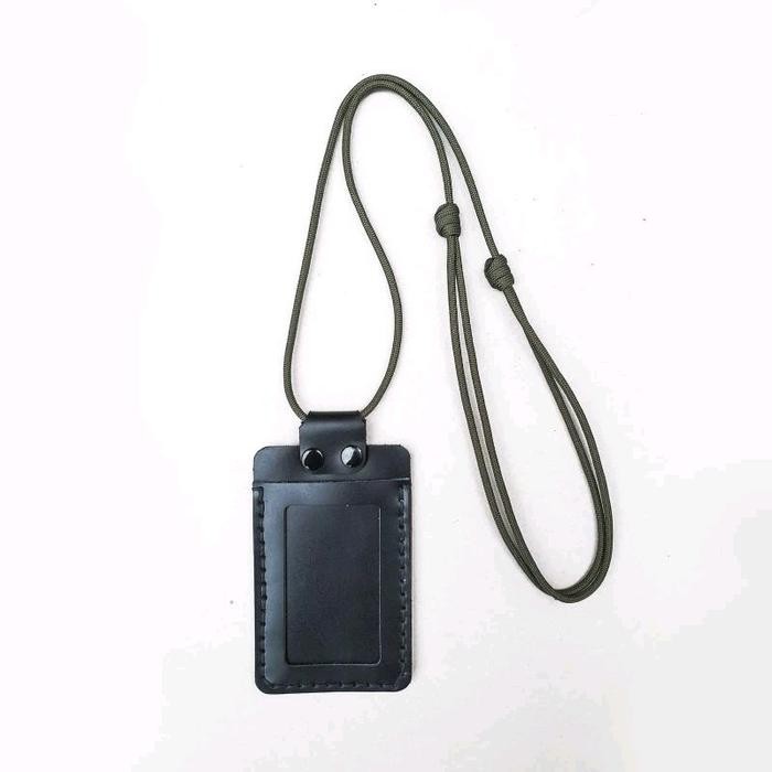 

WARDEN - BDS leather ID card Holder triple lanyard