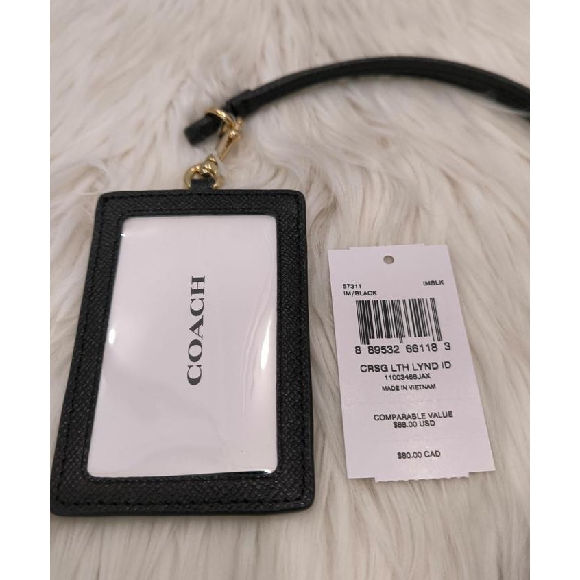 

100% Authentic Coach ID lanyard Black