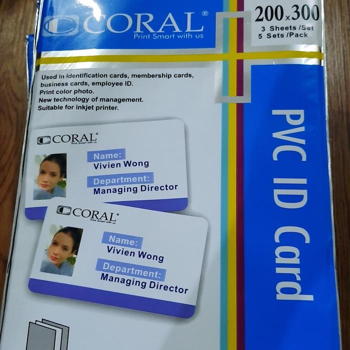 

CORAL PVC ID CARD ukuran A4
