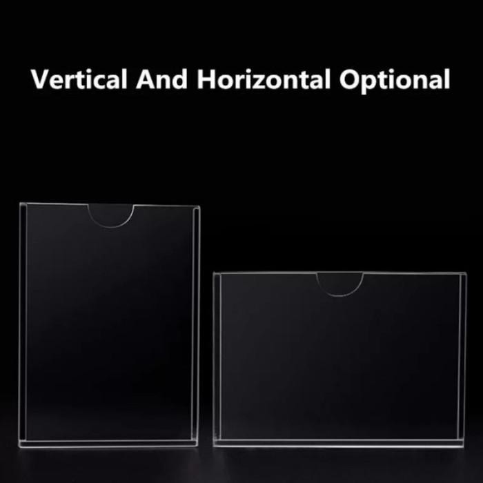 

Akrilik Tempat Brosur Tempel Sign Holder - A4