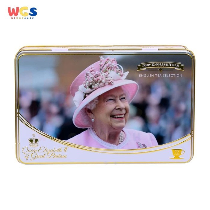 

New English Teas Queen Elizabeth II Tea Tin with 72 Assorted Teabag