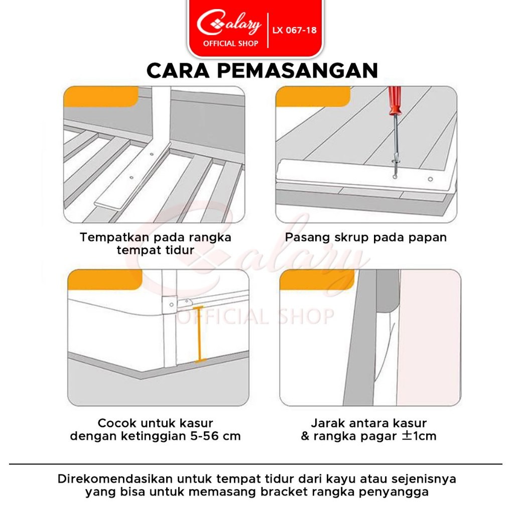 SPEEDS Pagar Tempat Tidur Bayi Pembatas Kasur Bayi Bedrail Baby Safety Fence Box Guard Bedrail