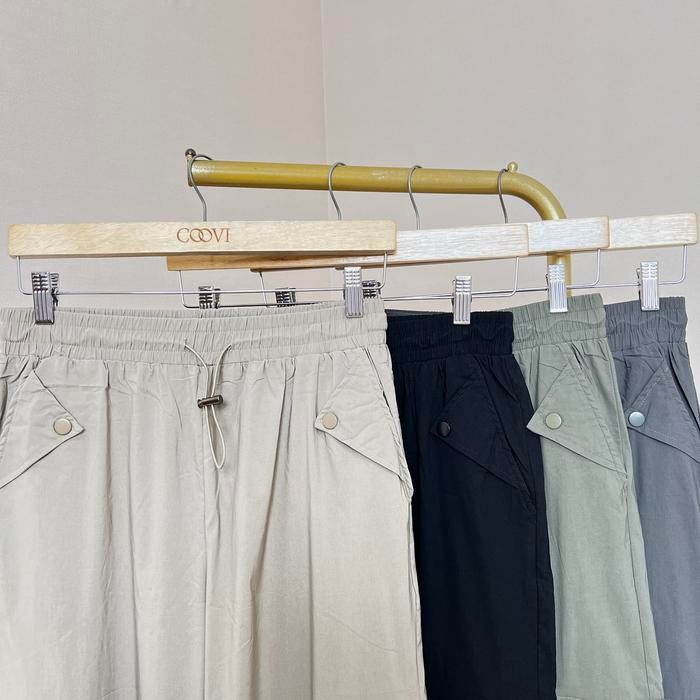 Skirta- Coovi Zinzy Cargo Pants Jumbo Cotton Stretch - Celana Panjang Cargo Wanita Stretch