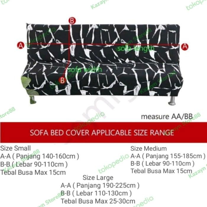 Cover Sofabed Polos Sarung Sofa Bed Informa Elastis Penutup Sofa Lipat