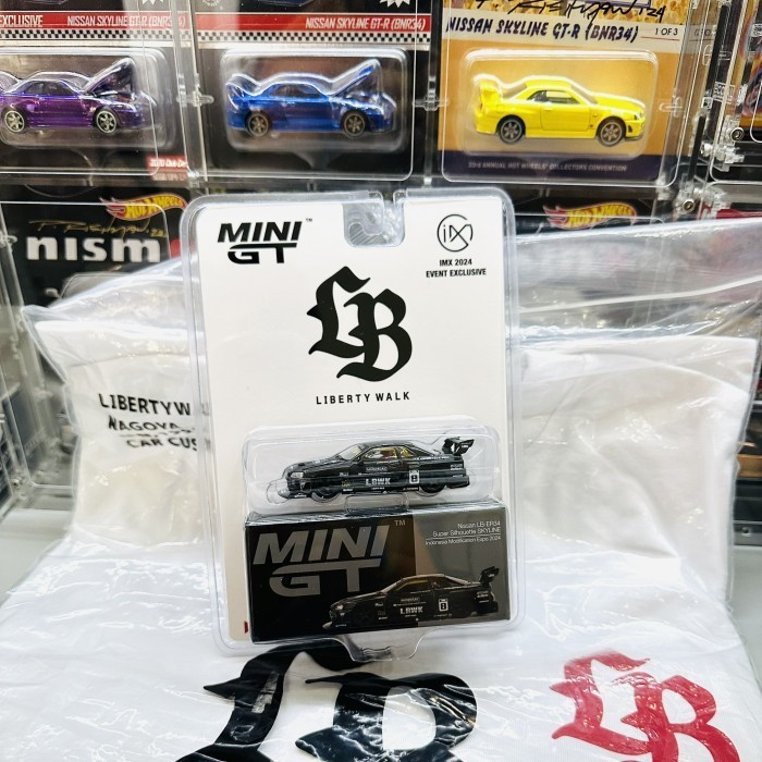 SALE MINI GT 797 NISSAN LB ER34 SUPER SILHOUETTE SKYLINE #8 BLACK IMX 2024 EVENT EXCLUSIVE READYY