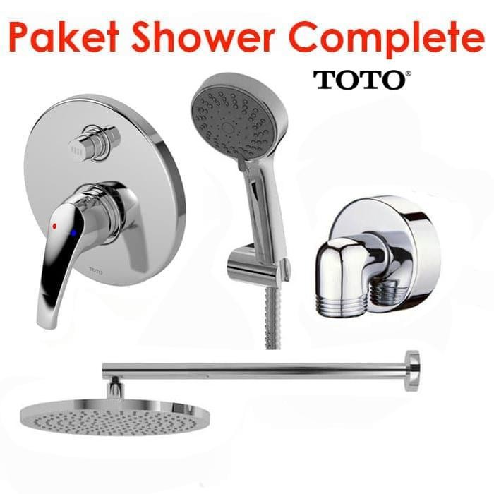 Toto Shower Complete Set Kran Tanam - Wall Shower - Hand Shower Tx2