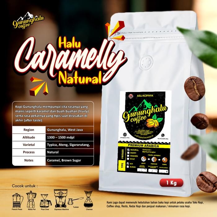 

Kopi Arabika Asli Gunung Halu Natural Premium