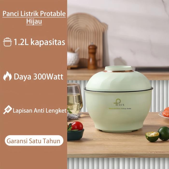 Panci Listrik Multifungsi Portable Lapisan Anti Lengket Panci Masak Mie Multifungsi Hematite