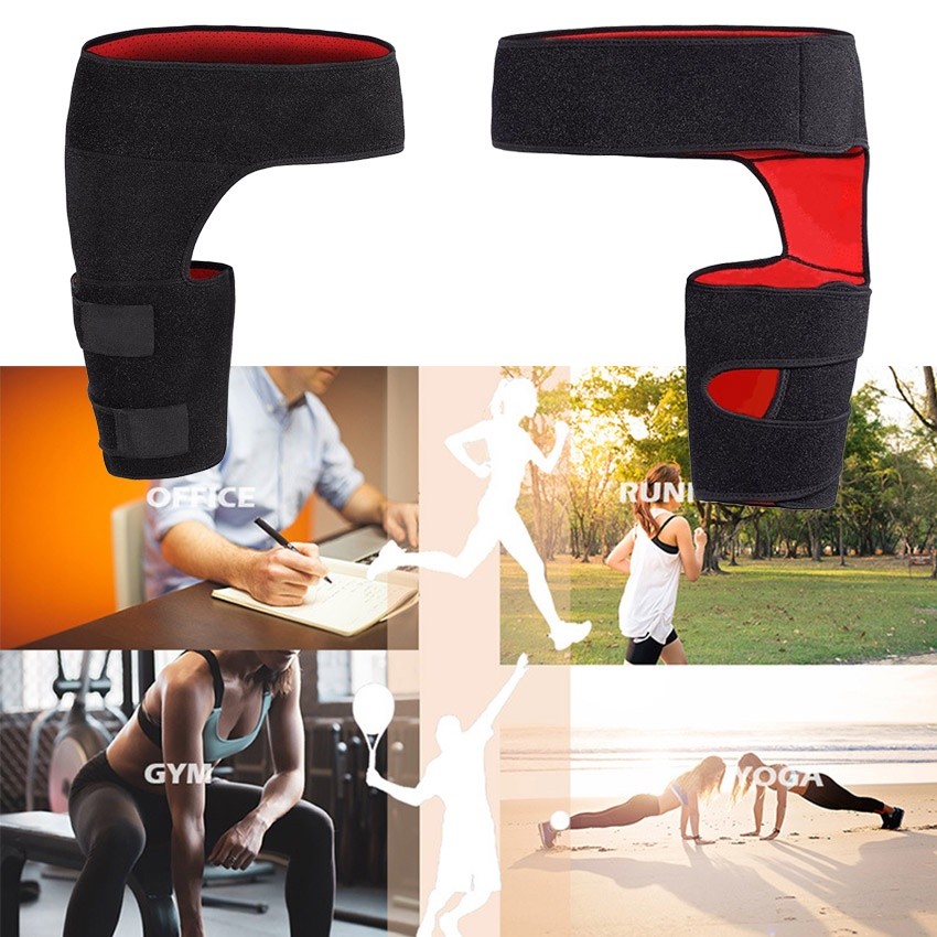 Deker paha hip joint support Thigh deker panggul penyangga paha -hitam-deker paha kesehatan