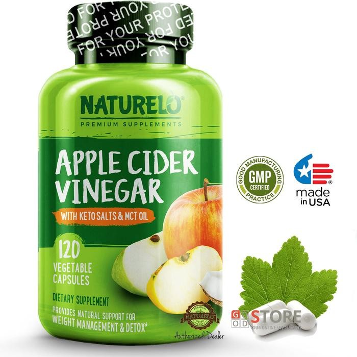 

Naturelo - Apple Cider Vinegar With Keto Salts - 120 Capsules