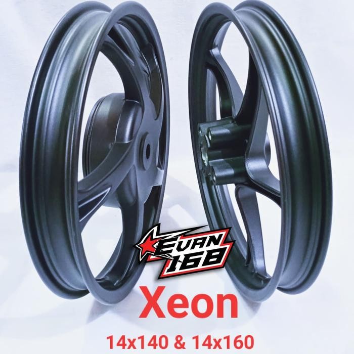 Velg Racing ROSSI VROSSI Xeon LAMA XEON RC Ring 14 Palang 5 HITAM DOFF