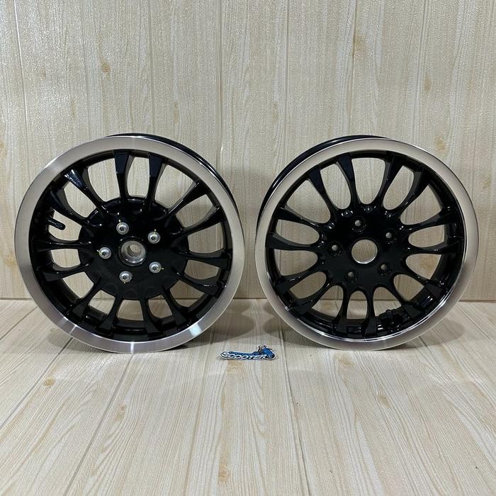 Velg Ori Original Vespa Sprint Euro Black Polish Primavera LX S R12