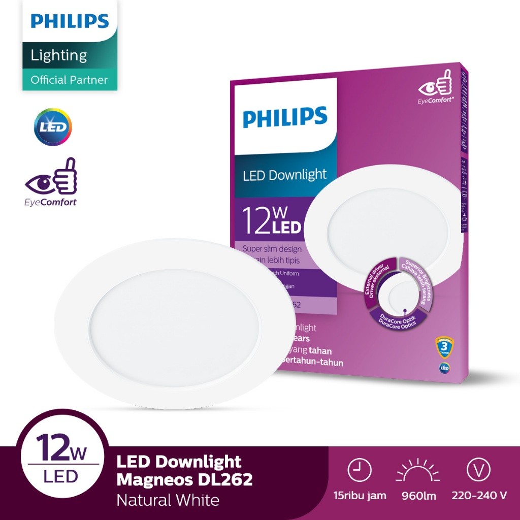 Philips Magneos Downlight 150 12W 40K W Semi Putih
