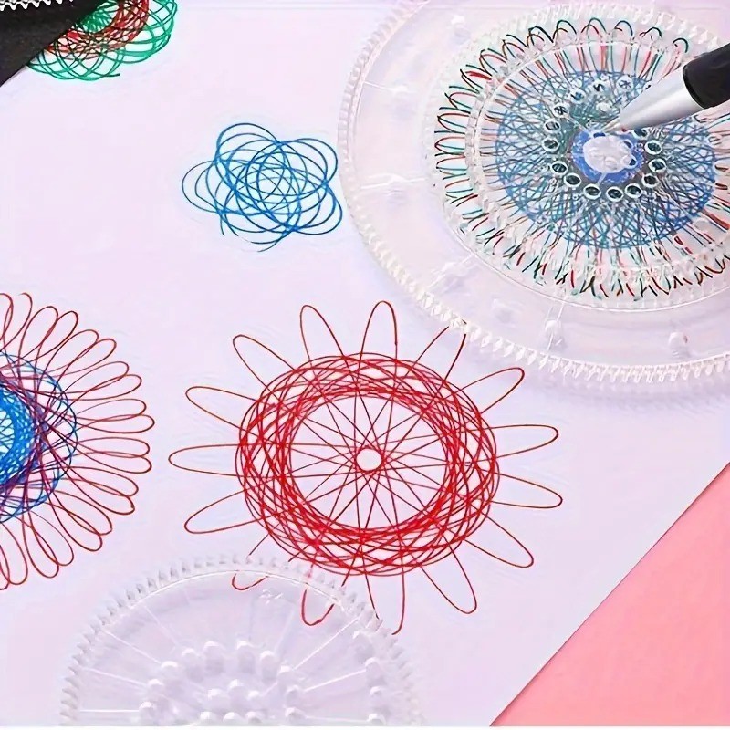 

22 Pcs Bag Set Of Magical And Versatile Flower Rulers For Children'S Puzzle, Magical Drawing, And
