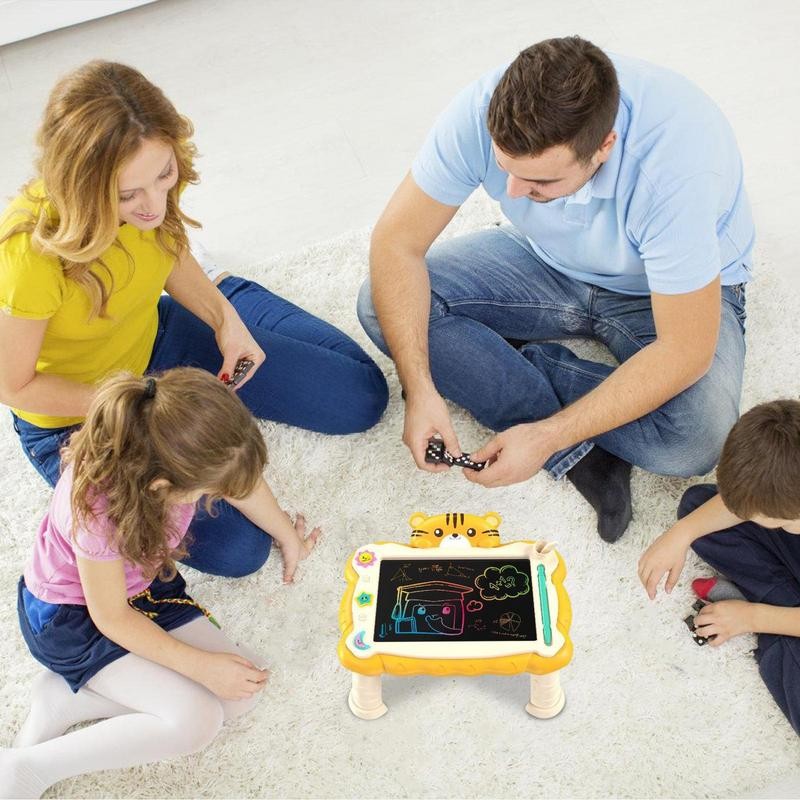 

Magnetic Doodle Board Educational Kids Drawing Pad With Stand Portable Art Supplies Reusable Writing