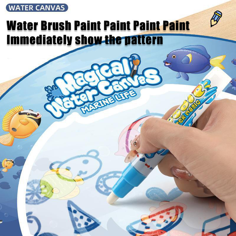 

Large Water Doodle Mat Toy Magic Water Drawing Mat Coloring Doodle Mat Reusable Watercolor Painting