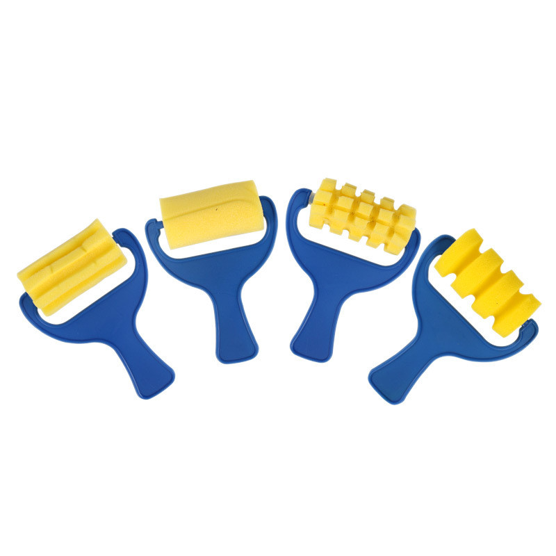 

Graffiti Tool Roller, Sponge Brush Painting, Child Diy Seal, 4 Sets Of Preschool Art Supplies Doodle