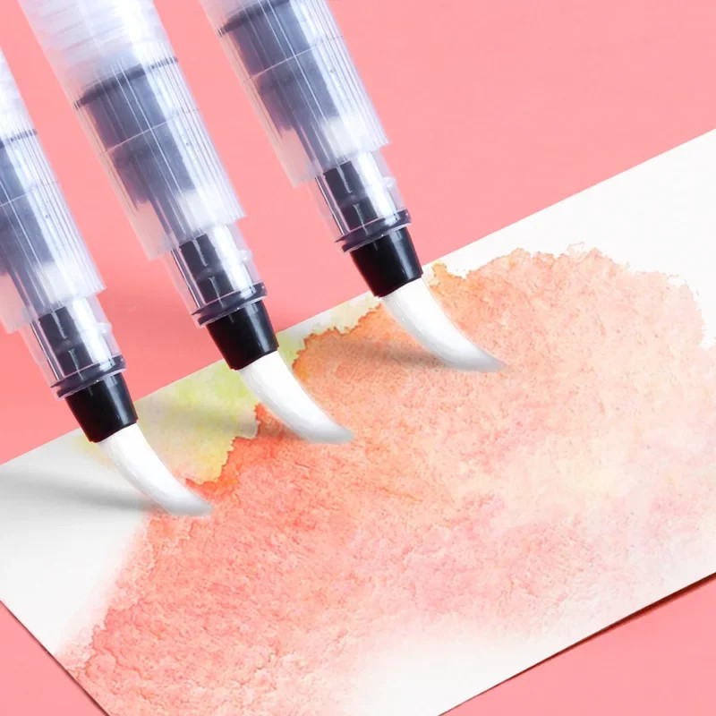 

1/3Pcs Watercolor Soft Brush Pen Refillable Water Pen Painting Drawing Brushes Calligraphy Art