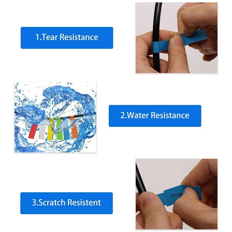 540Pcs/18 Sheets Cable Labels Tags Cable Markers Self Adhesive Cable Labels Waterproof Tear Resistan