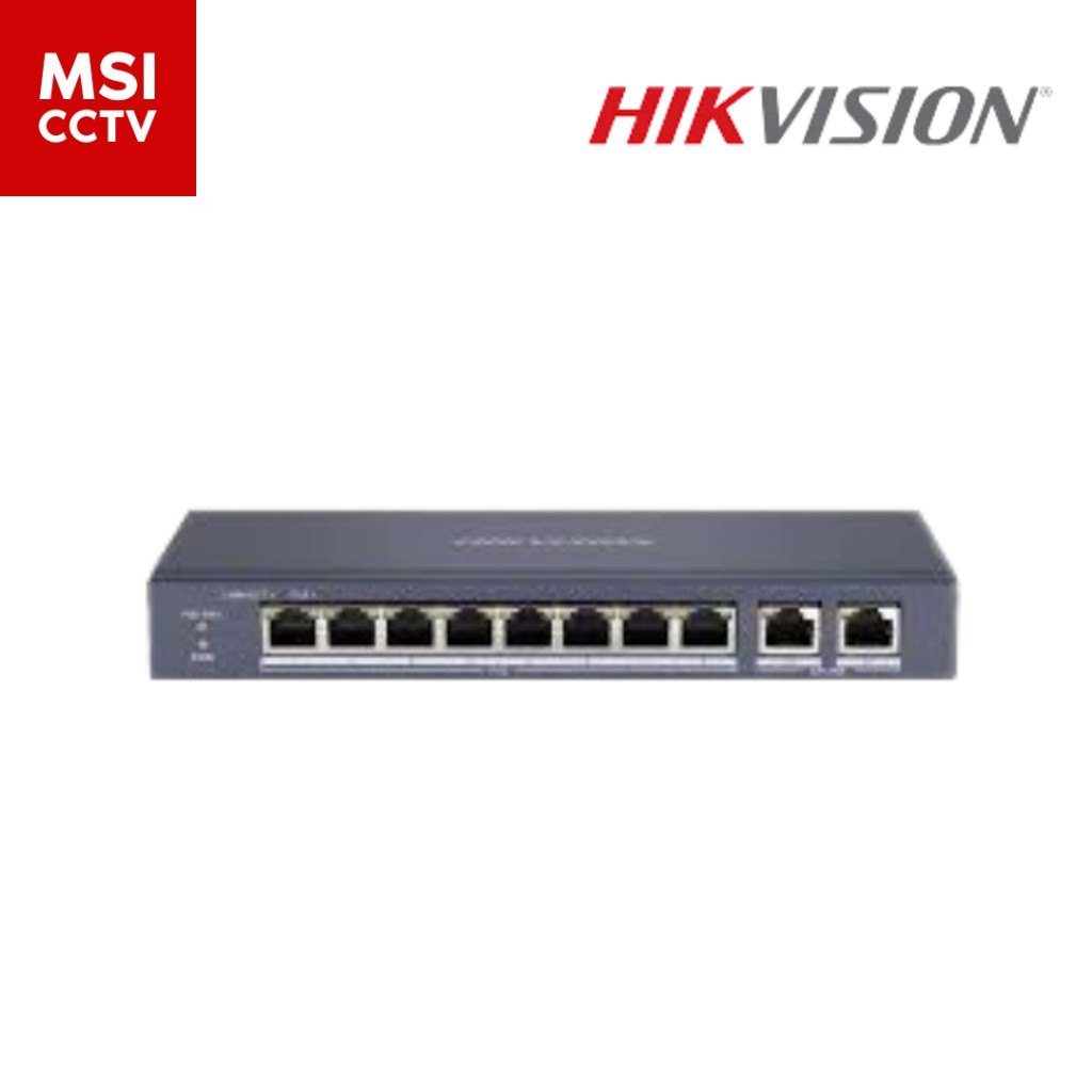 Poe Switch Hub Hikvision DS-3E0310P-E/M Switch Hub 8+2 Port
