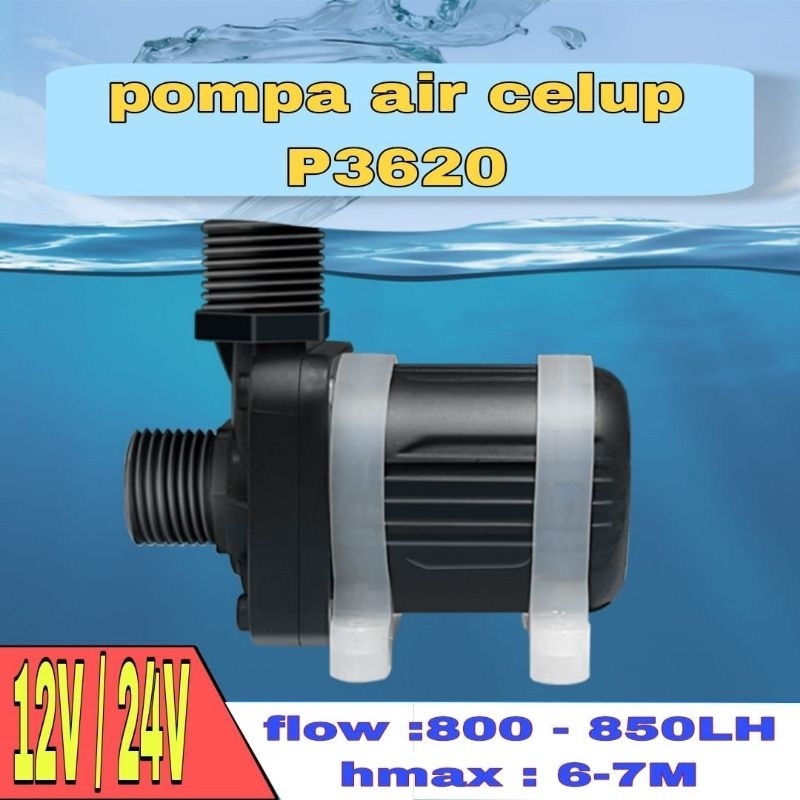 Pompa Celup P3620 DC 12V/24V Submersible Pump