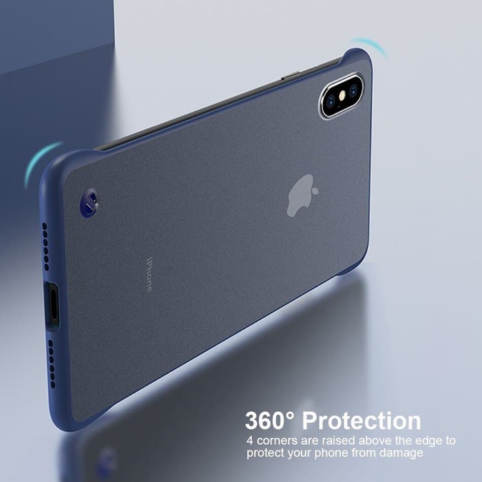 [ CUCI GUDANG ] Case Hp Frameless Iphone Xs Max Transparant Stand Ring