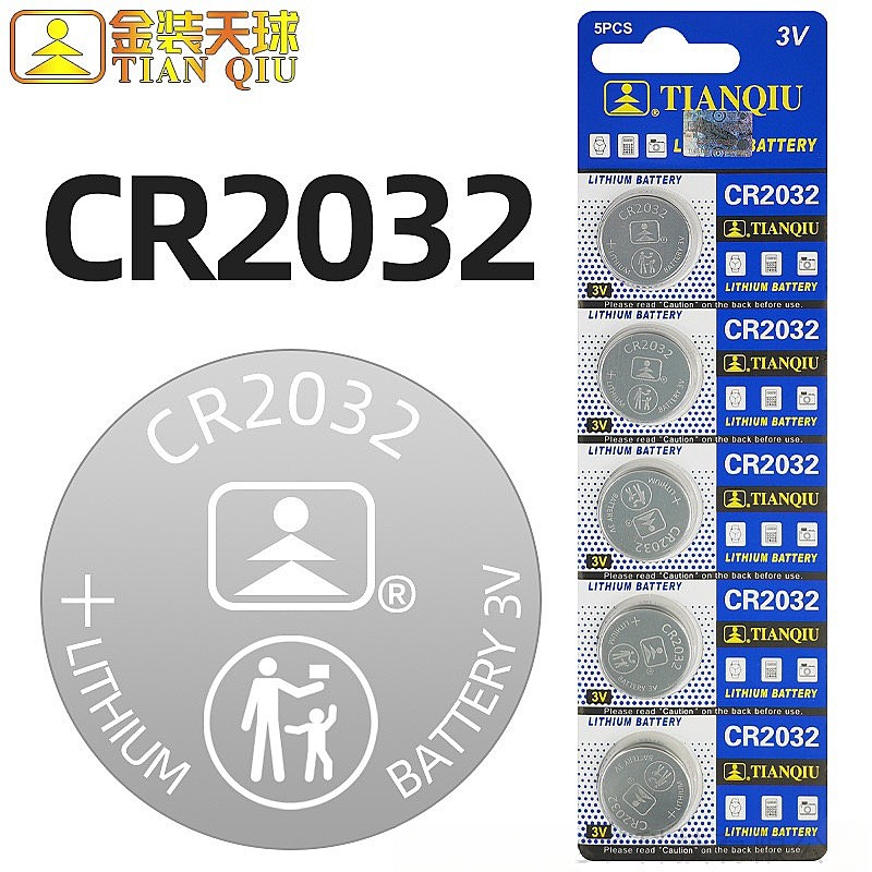 TIANQIU CR2032 Battery DL2032 ECR2032 BR2032 2032 CR 2032 3V Lithium Button Cell Coin Battery Long L