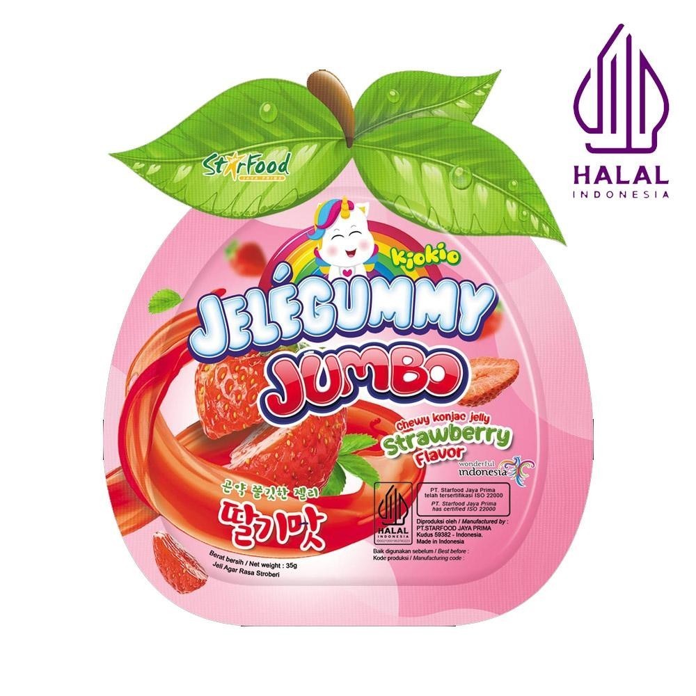 

[BOX ISI 24] Kiokio Jelegummy Jumbo Strawberry 35gr