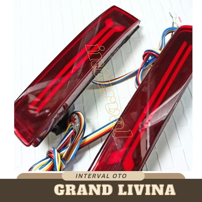 Yukngegas Lampu Reflektor Bumper Belakang Mobil Grand Livina 2013 Led Reflector