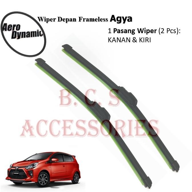 Mister Gear Wiper Karet Depan Mobil Frameless Toyota Agya Adaptor Blade