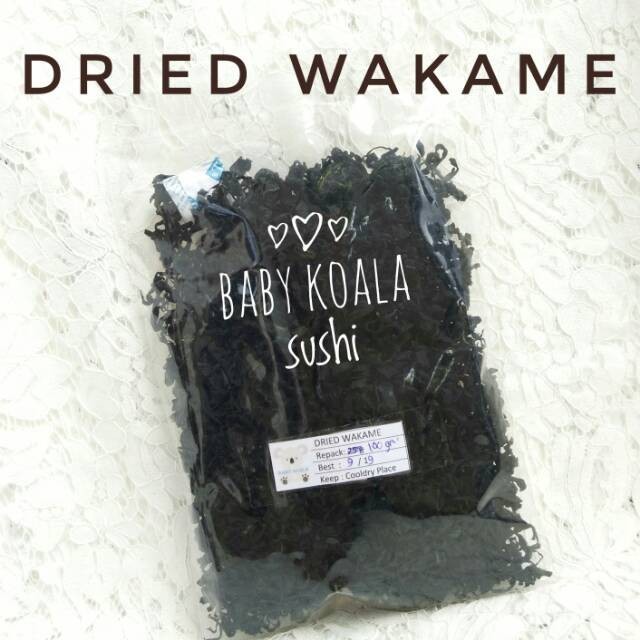 

DRY WAKAME Rumput Laut Kering 100 g Dried Cut Wakame Import for Miso Sup Ramen Udon BKJ