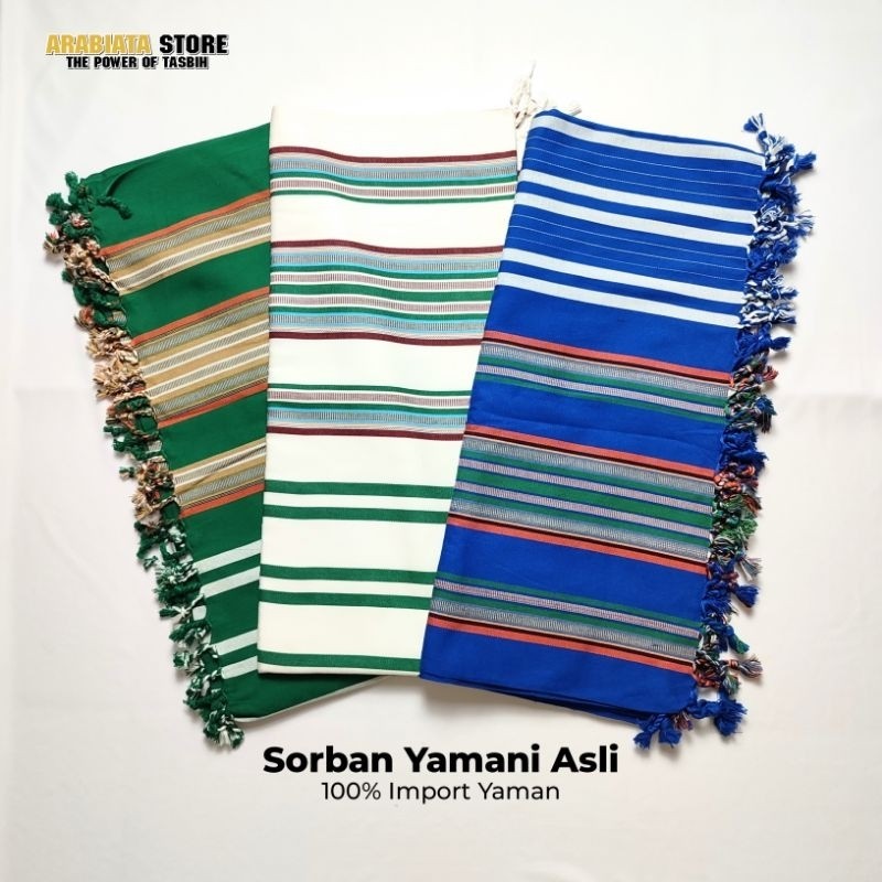 Promo Bulan Ini Sorban Yamani Asli Import Yaman Rida Yamani Salur Tebal