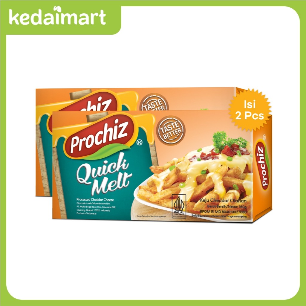 KM PAKET BUNDLING KEJU CHEDDAR QUICK MELT PROCHIZ 170 / 160 GRAM ISI 2 100% ORIGINAL