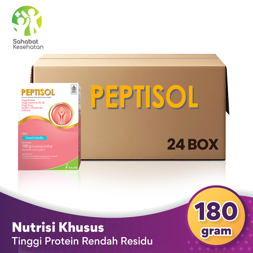 

BUNDLE 24 BOX PEPTISOL - SUSU TINGGI PROTEIN RENDAH RESIDU 100% ORIGINAL