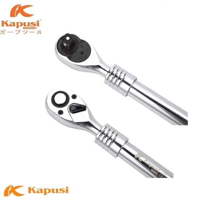 Auradeko Kapusi Gagang Rachet 1/2 Chrome 72T Hd Gagang Kunci Sock Panjang Pendek Telekopik Kapusi