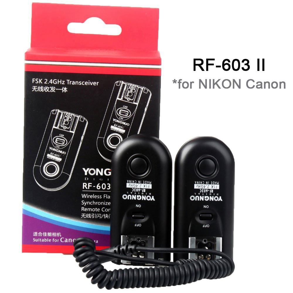 Yongnuo RF603 II C RF603 II N Wireless Flash Trigger 2 Transceivers for NIKON D750 D7200 D5300 For C