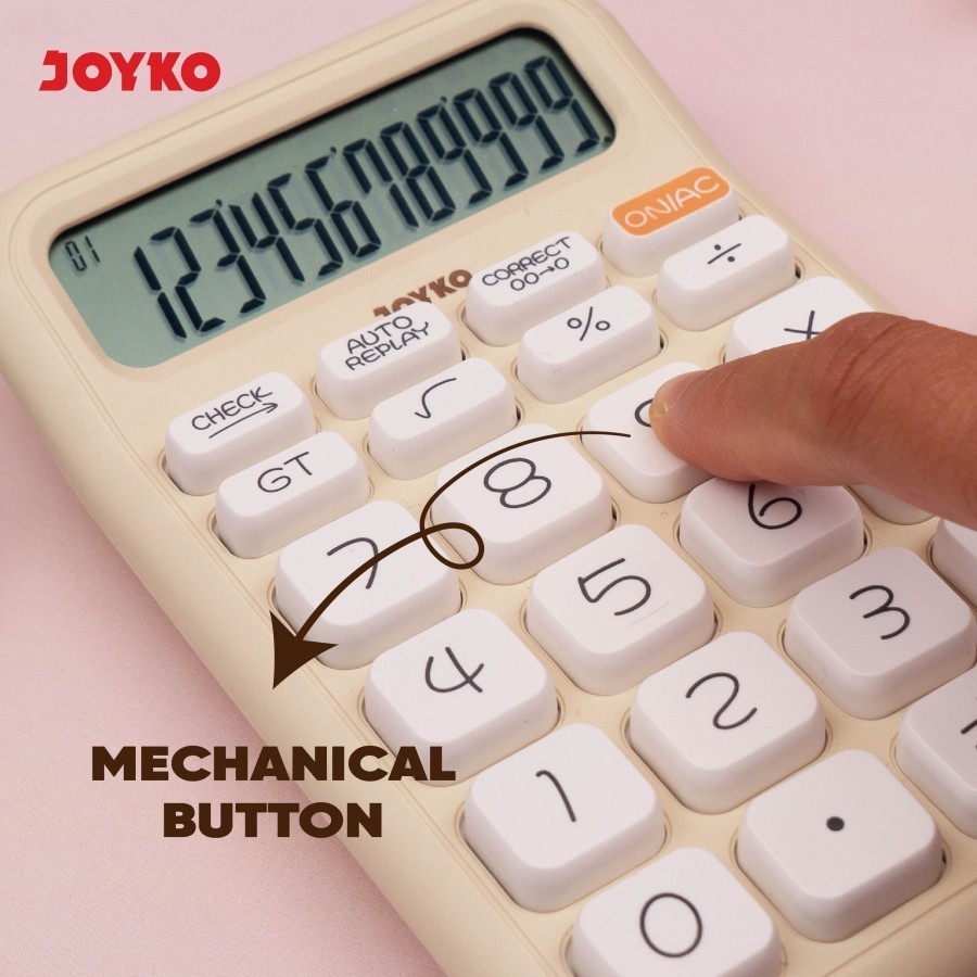 

[READY] Joyko Calculator CC-62CO Check & Correct 12 Digits Pastel Color Kalkulator Kecil Murah