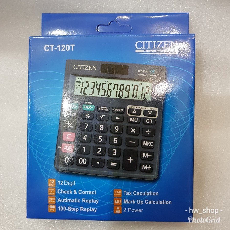 

[READY] Kalkulator Citizen CT 120 T . Kalkularor 12 Digit . Calculator murah