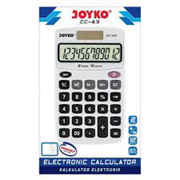 

[READY] Joyko Calculator CC-43 Kalkulator Mini CC43 12 Digits Kecil Saku ORI MURAH ORIGINAL