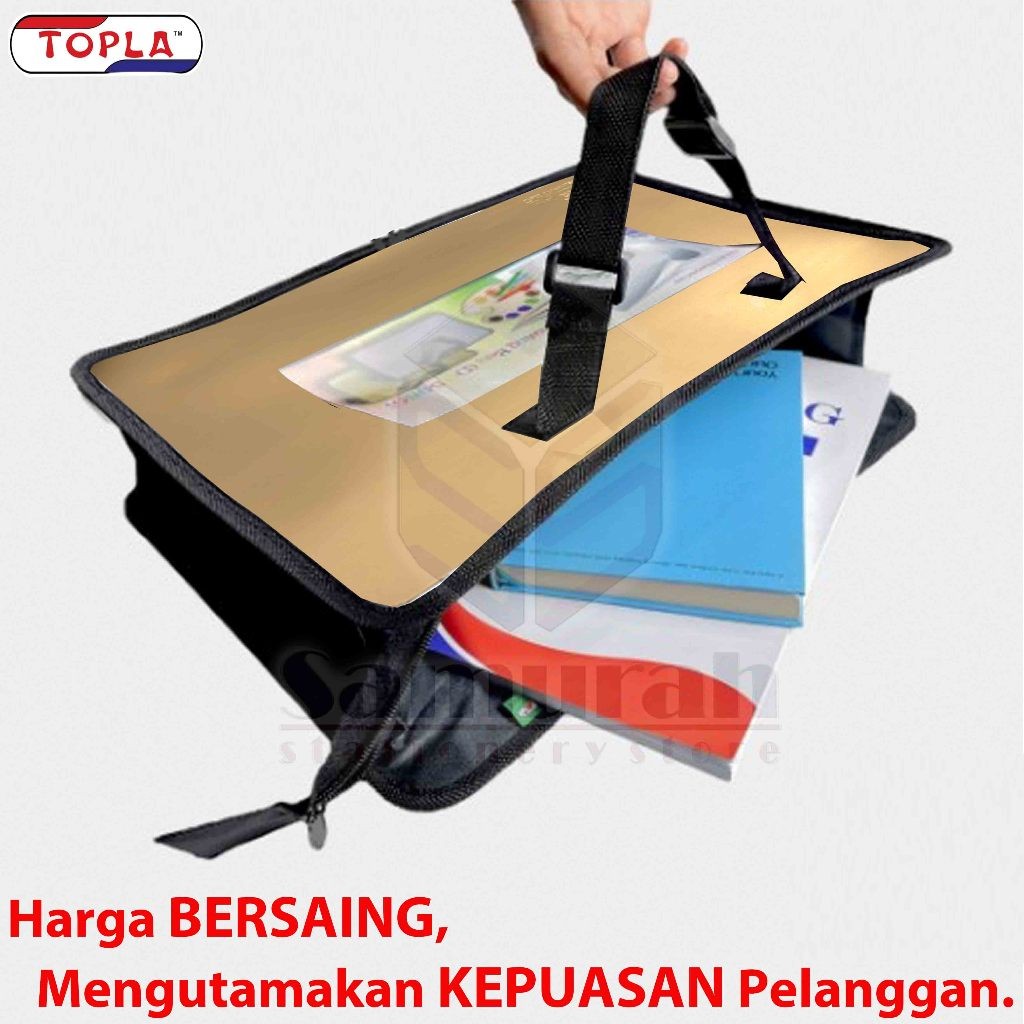 

[READY] Document Bag Zipper Topla 28 x 40 cm / Drawing Bag - Tas Dokumen Seleting Plastik - Kain