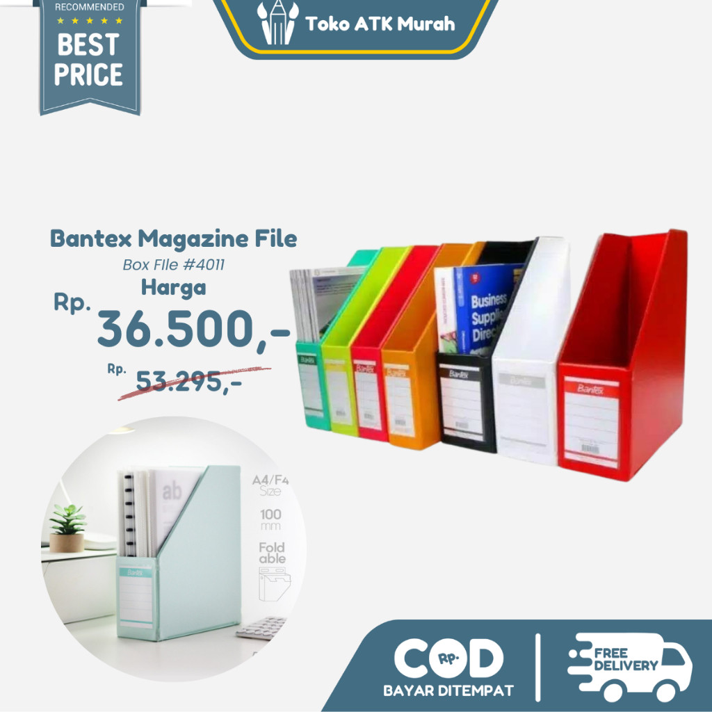

[READY] Bantex Magazine File (Box File) 10cm Folio #4011