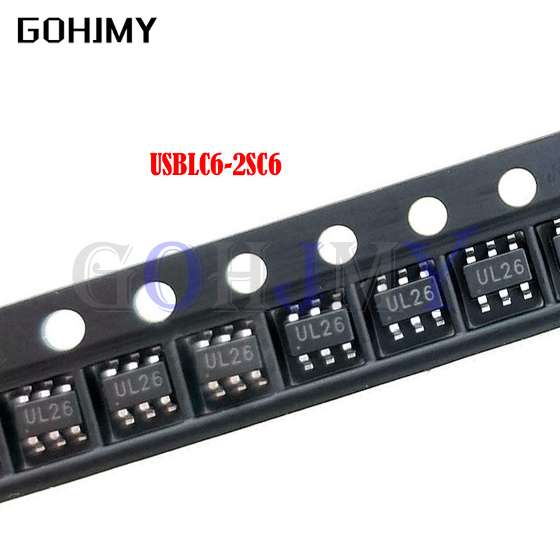 IMPORT 10PCS USBLC6-2SC6 SOT23-6 USBLC6 SOT UL26 SOT23 NEW ORIGINAL IC