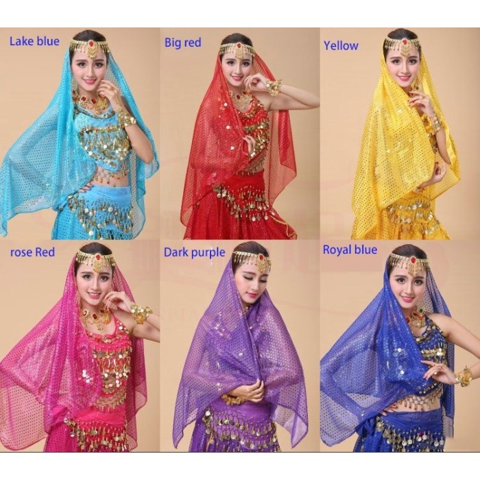 New belly dance headdress headscarf Indian dance performance