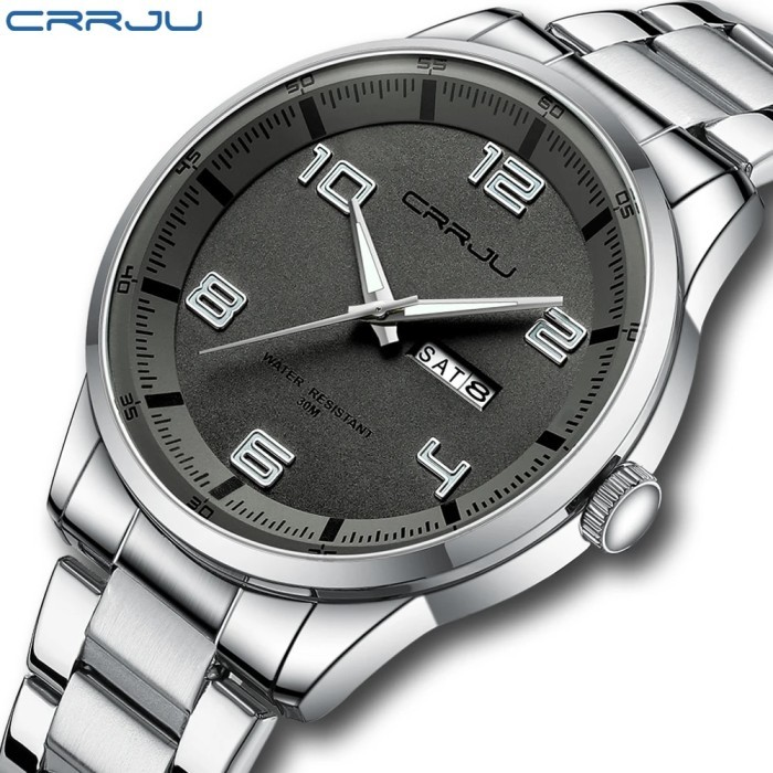 CRRJU Fashion Design Stainless Steel Quartz Casual Business Watches