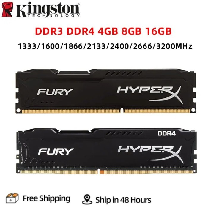 HyperX Fury DDR3 DDR4 4GB 8GB 16GB 1333MHZ 1600MHZ 1866MHZ 2400MHZ