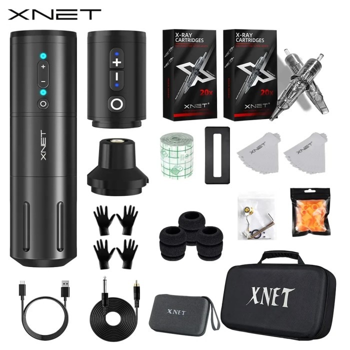 Xnet Elite Professional Wireless Tattoo Machine Kit Rotary Tattoo Pen