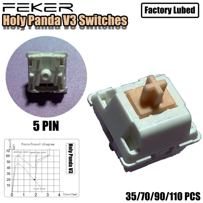 FEKER Holy Panda V3 Switches Mechanical Keyboard Accessories Tactile